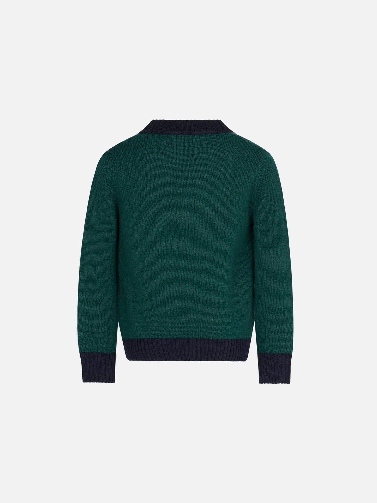 Cardigan in maglia con patch e ricamo St. Barth College