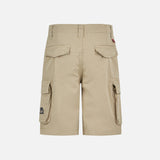 Pantaloncini cargo da bambino in cotone beige