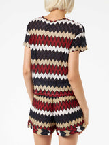 Burgundy chevron knitted top