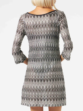 Black and white knitted chevron mini dress - MC2 Saint Barth