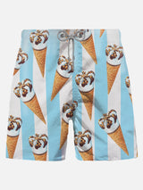 Klassische Herren-Badeshorts mit Cornetto-Print | ALGIDA® SONDEREDITION