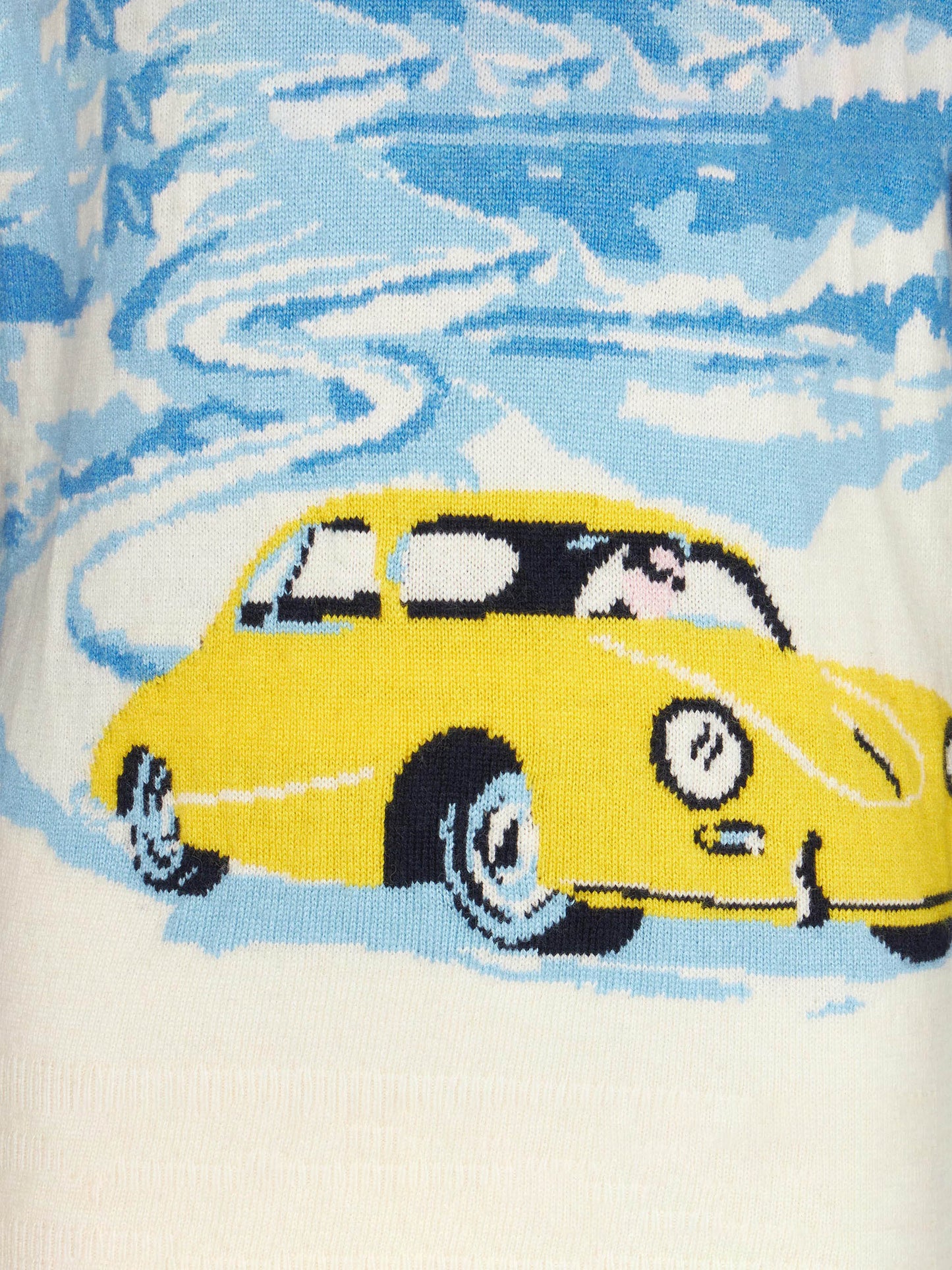 Maglione da bambino blu navy con stampa jacquard Cortina