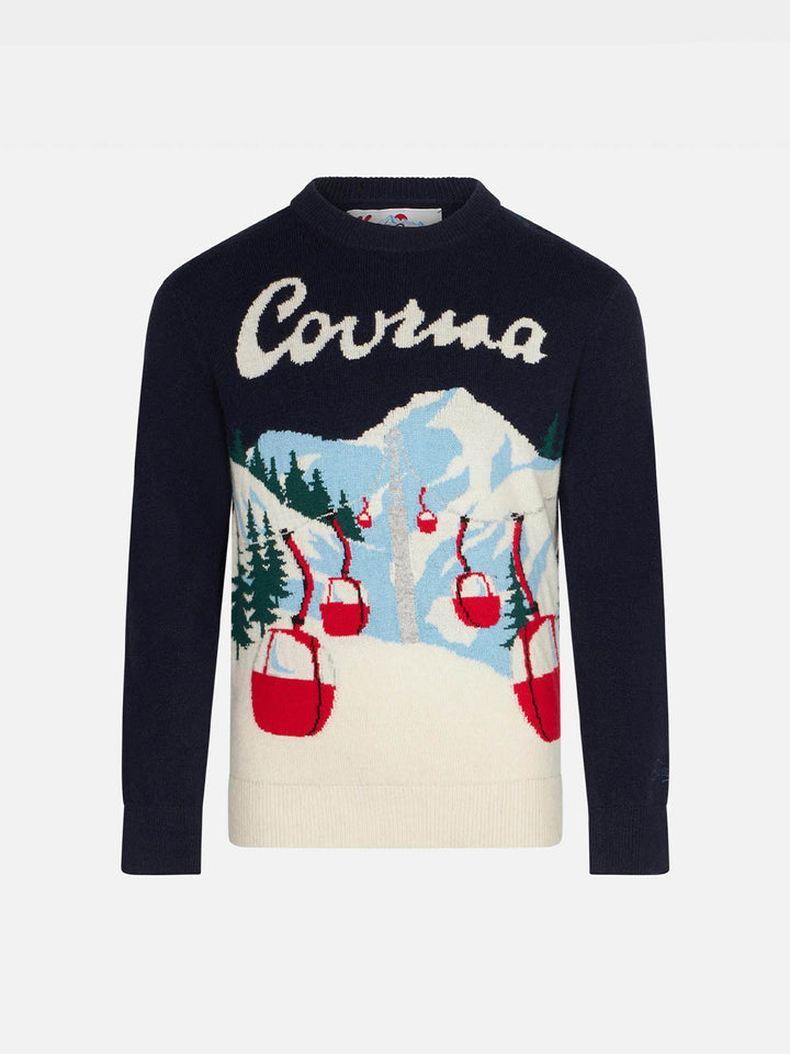 Maglione da bambino con stampa jacquard Courmayeur