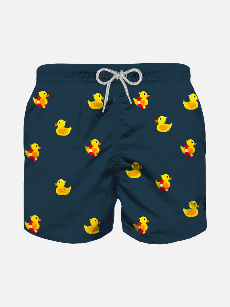 Jungen-Badeshorts mit Enten-Stickerei