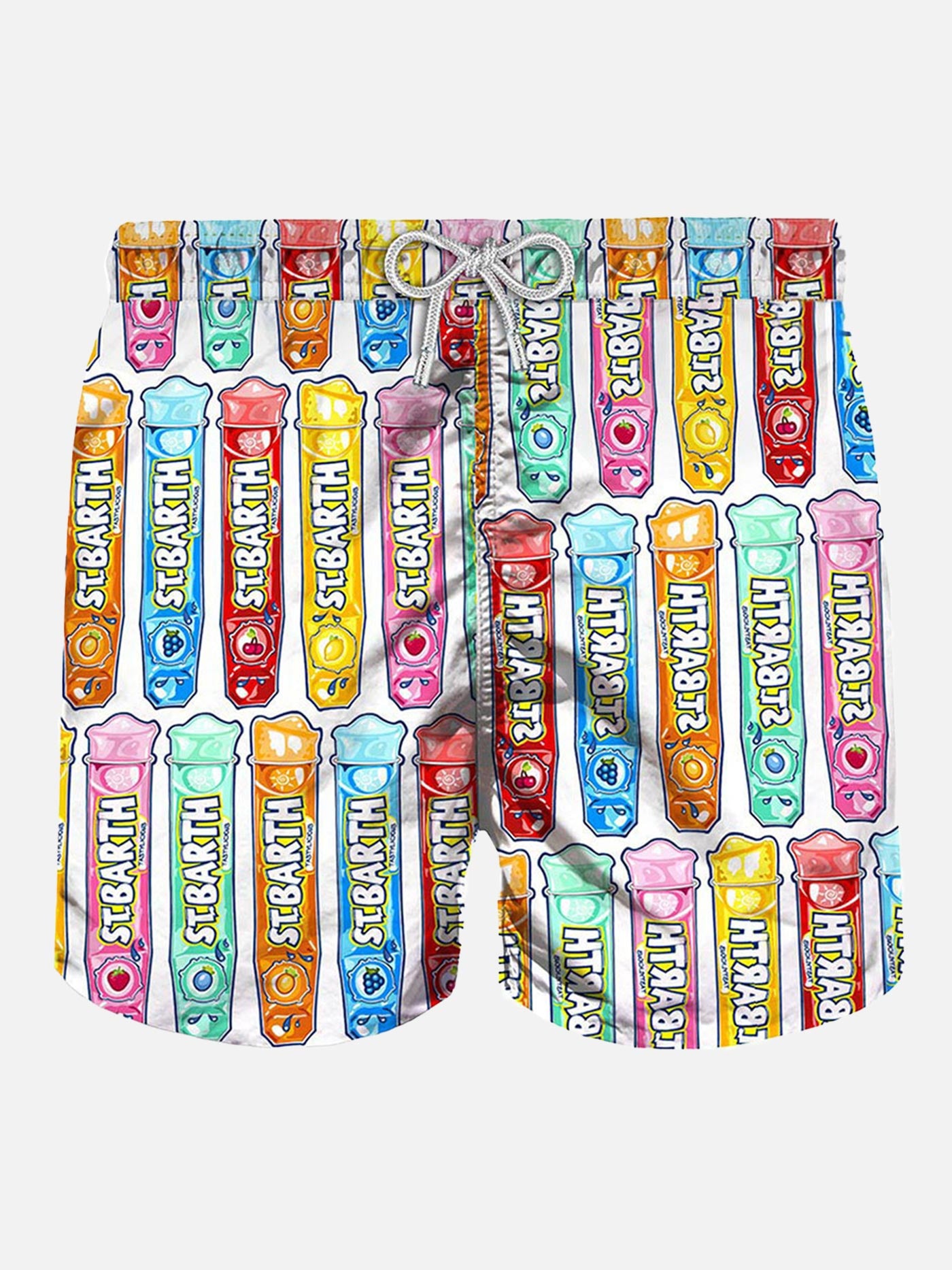 Mid-length swim shorts popsicles print
