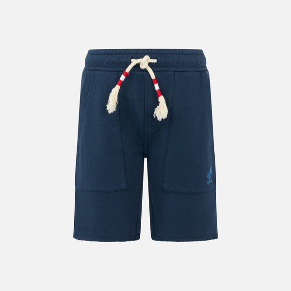 Boy cotton navy blue bermuda