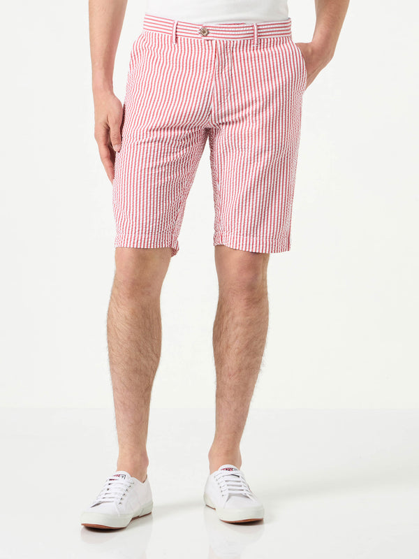 Red Stripe Bermuda Short