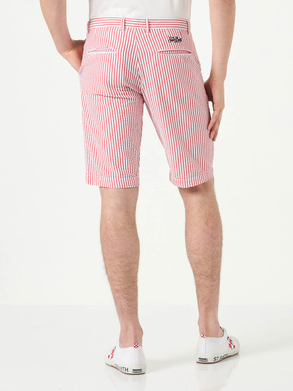 Red Stripe Bermuda Short