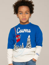 Maglia da bambino con stampa jacquard Courmayeur