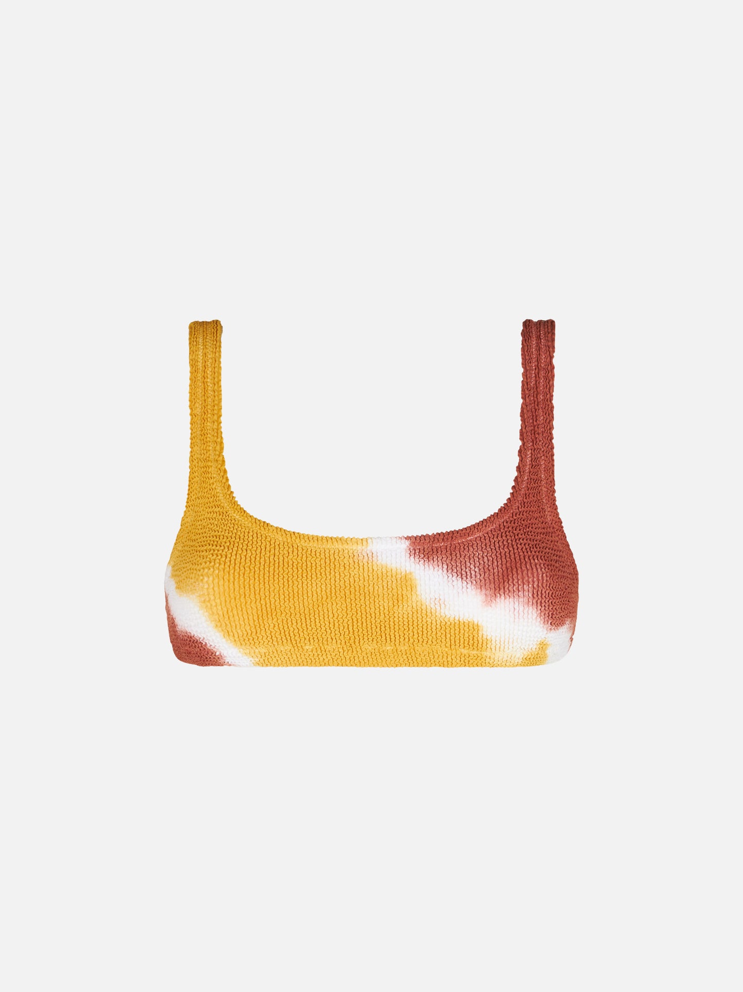 Damen-Badeanzug mit Bralette-Oberteil in Crinkle-Optik