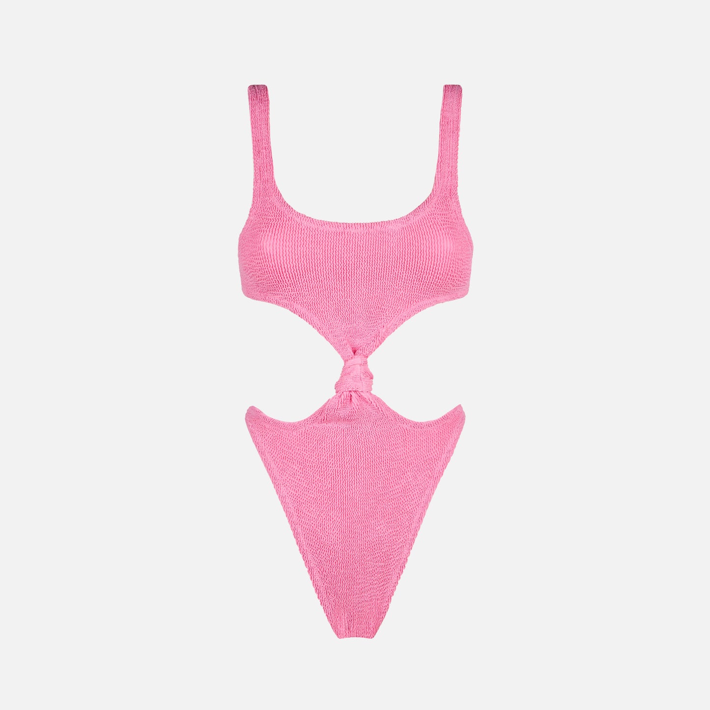 Trikini crinkle rosa annodato