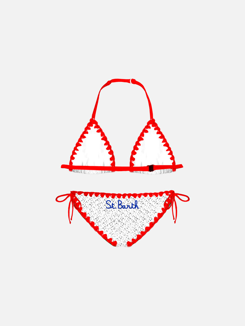 Girl bikini with hearts