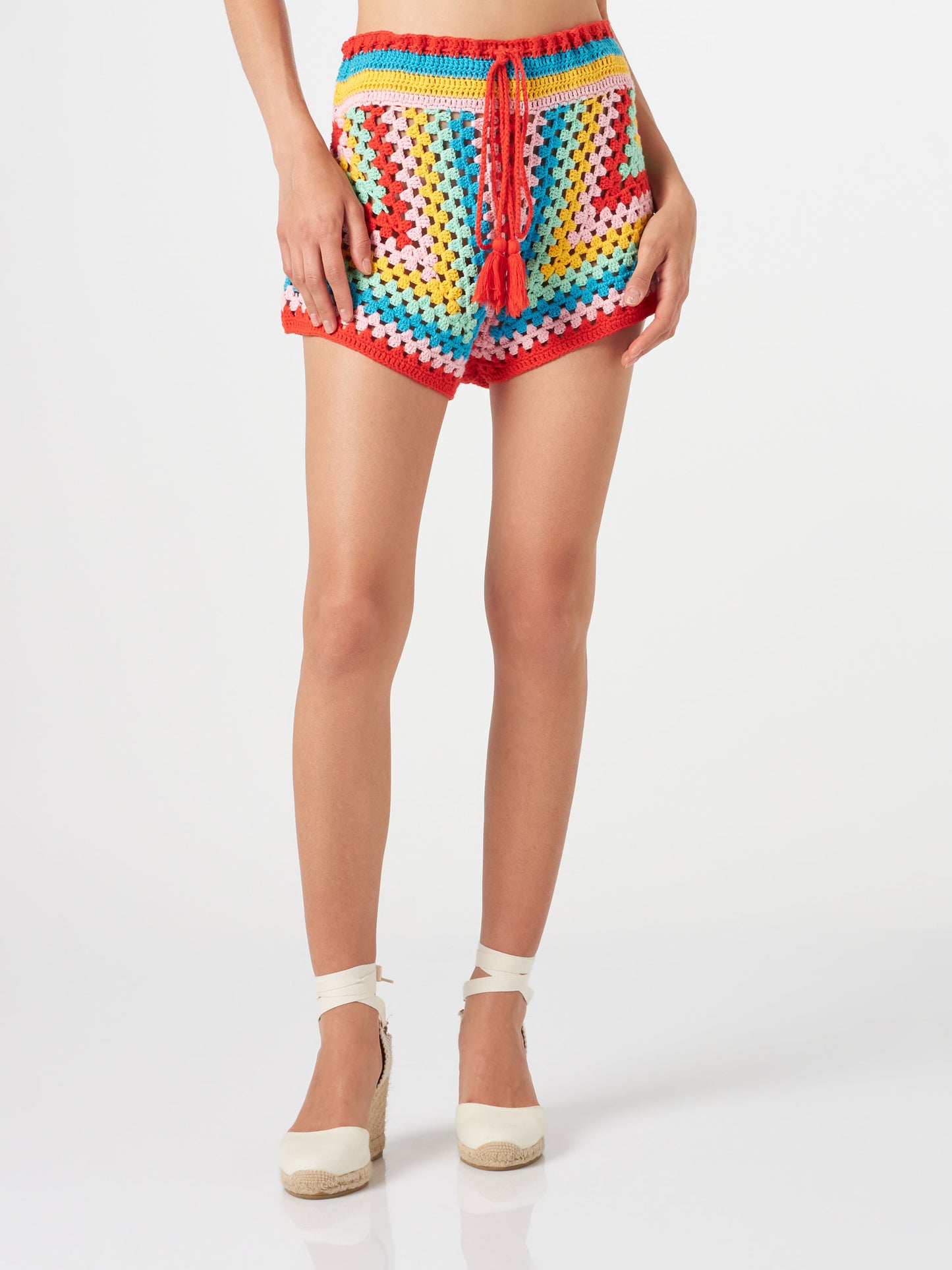 Multicolor crochet shorts - MC2 Saint Barth