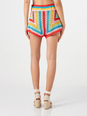 Multicolor crochet shorts - MC2 Saint Barth