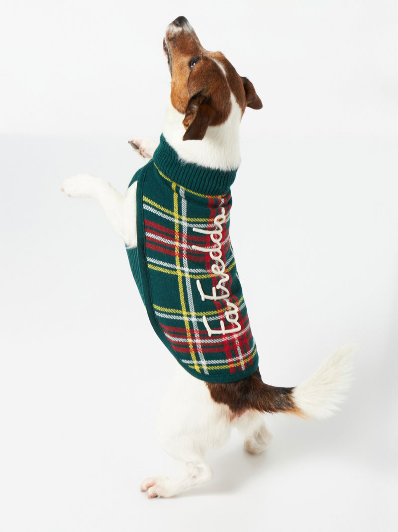 Dog sweater with Tartan print