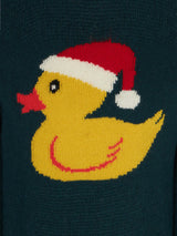 Boy crewneck sweater with ducky print