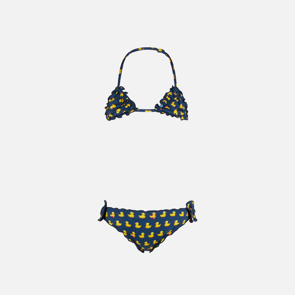 Girl triangle bikini with print