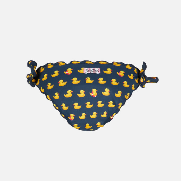 Girl swim briefs with ducky print