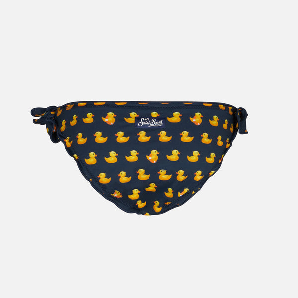 Girl swim briefs with ducky print