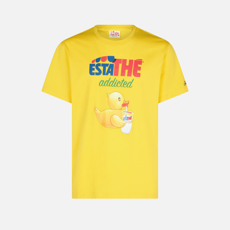 Man cotton t-shirt with Estathé ducky print | ESTATHE' SPECIAL EDITION