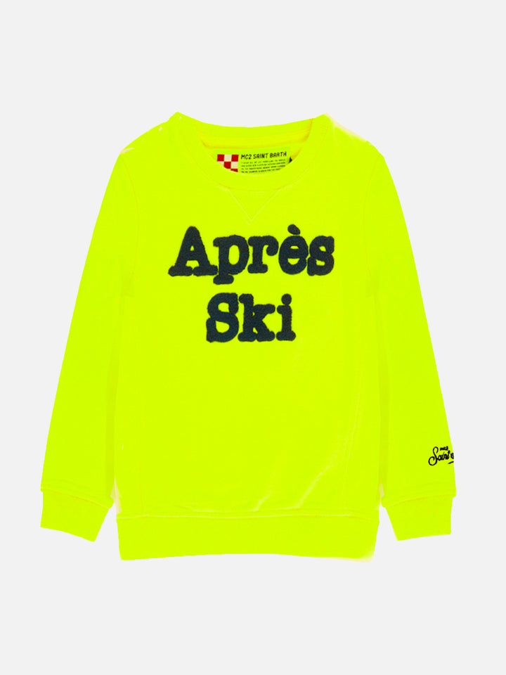 Apres Ski yellow fluo boy's sweatshirt - MC2 Saint Barth