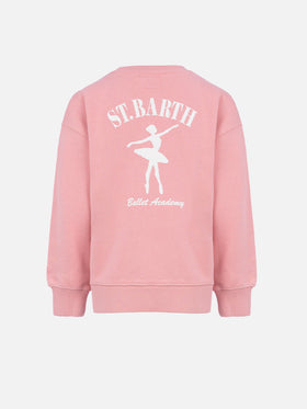 Girl crewneck sweatshirt Briony with St. Barth ballet academy print