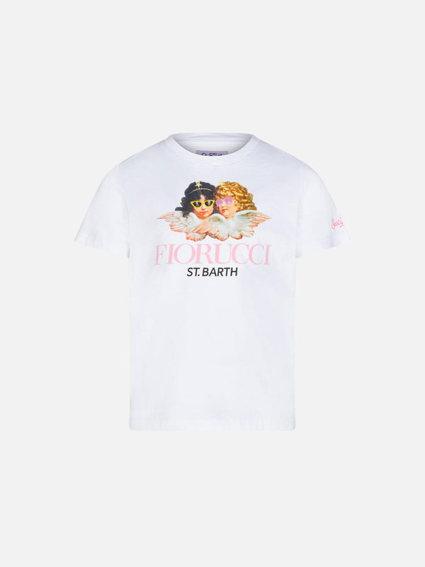 Girl cotton jersey crewneck t-shirt Elly with Fiorucci print | FIORUCCI SPECIAL EDITION