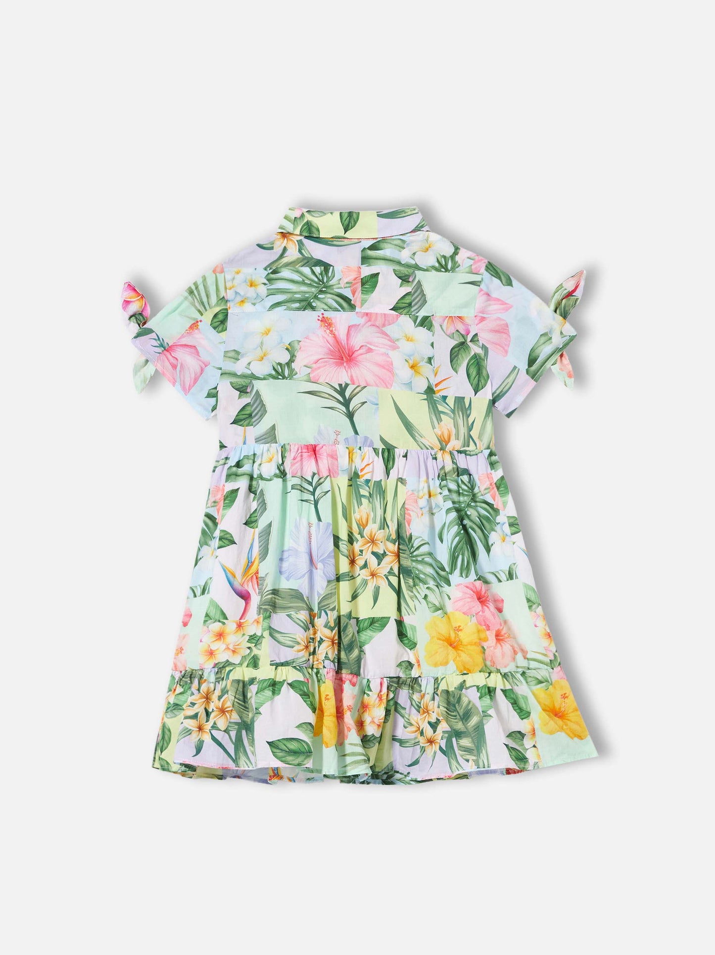 Flower print girl dress