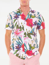 Camicia da uomo stampa tropicale