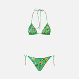 Bikini da donna a triangolo con stampa fiori