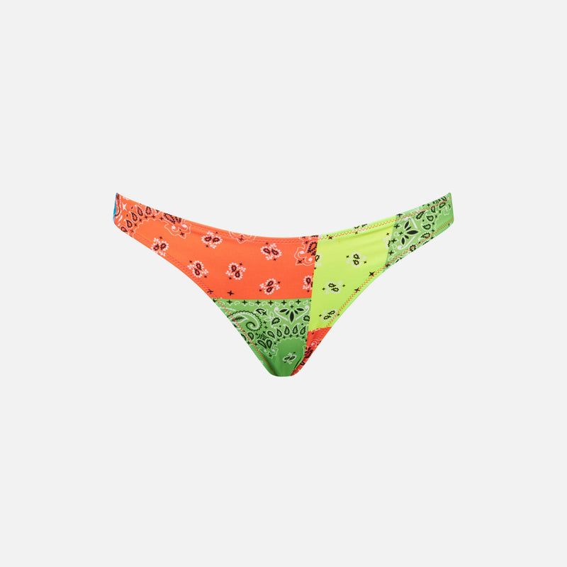 Freche Damen-Badehose mit fluoreszierendem Bandana-Print