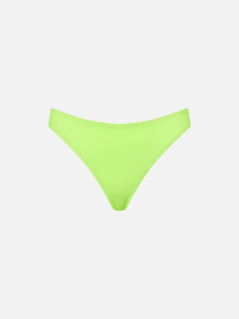 Slip da bagno da donna sgambato giallo fluo