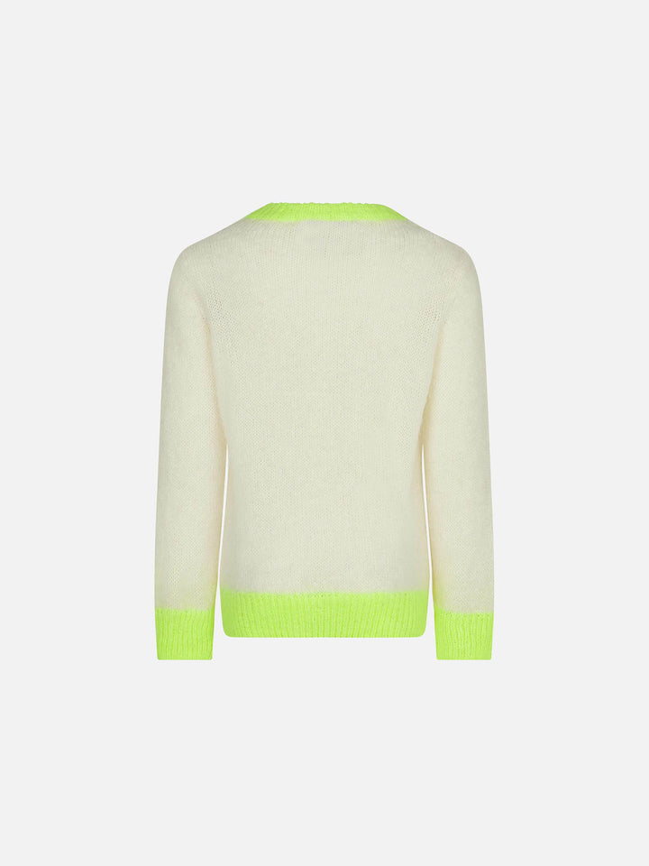 Boy crewneck sweater with handmade embroidery