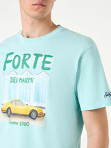 T-shirt da uomo in cotone con stampa auto Forte dei Marmi