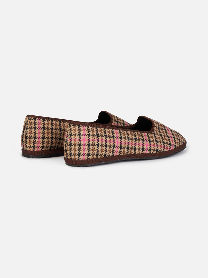 Damen-Slipper mit Pied-de-Poule-Slipper | MY CHALOM SPECIAL EDITION