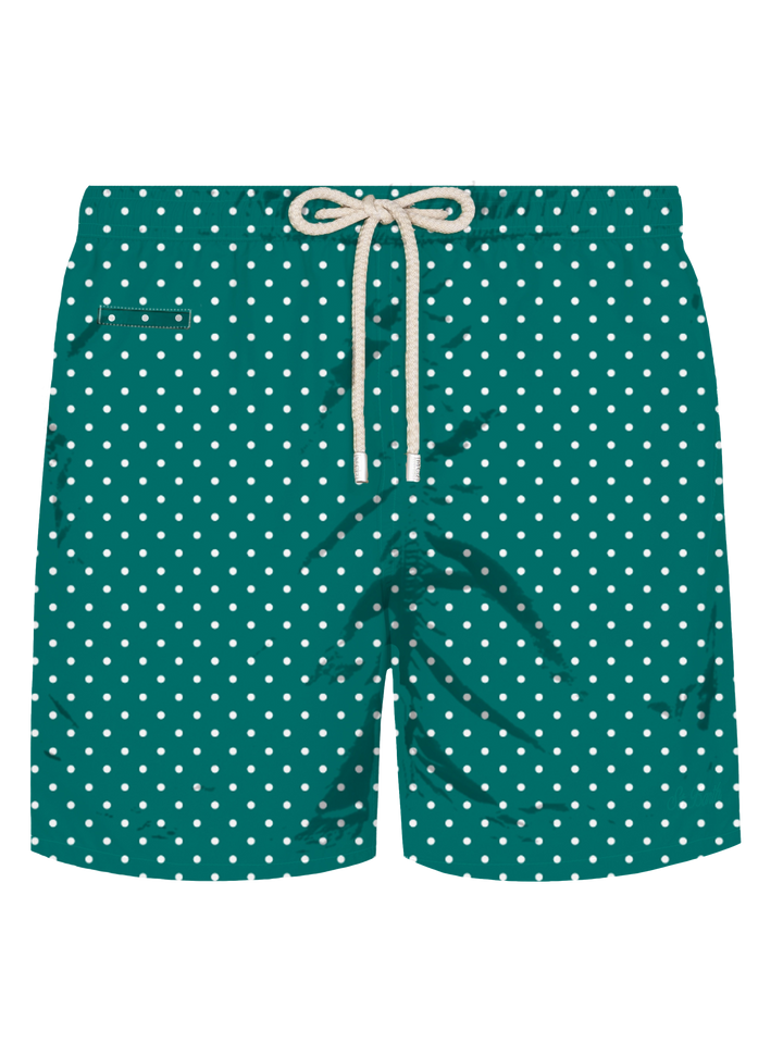 Lighting swim shorts with polka dots print