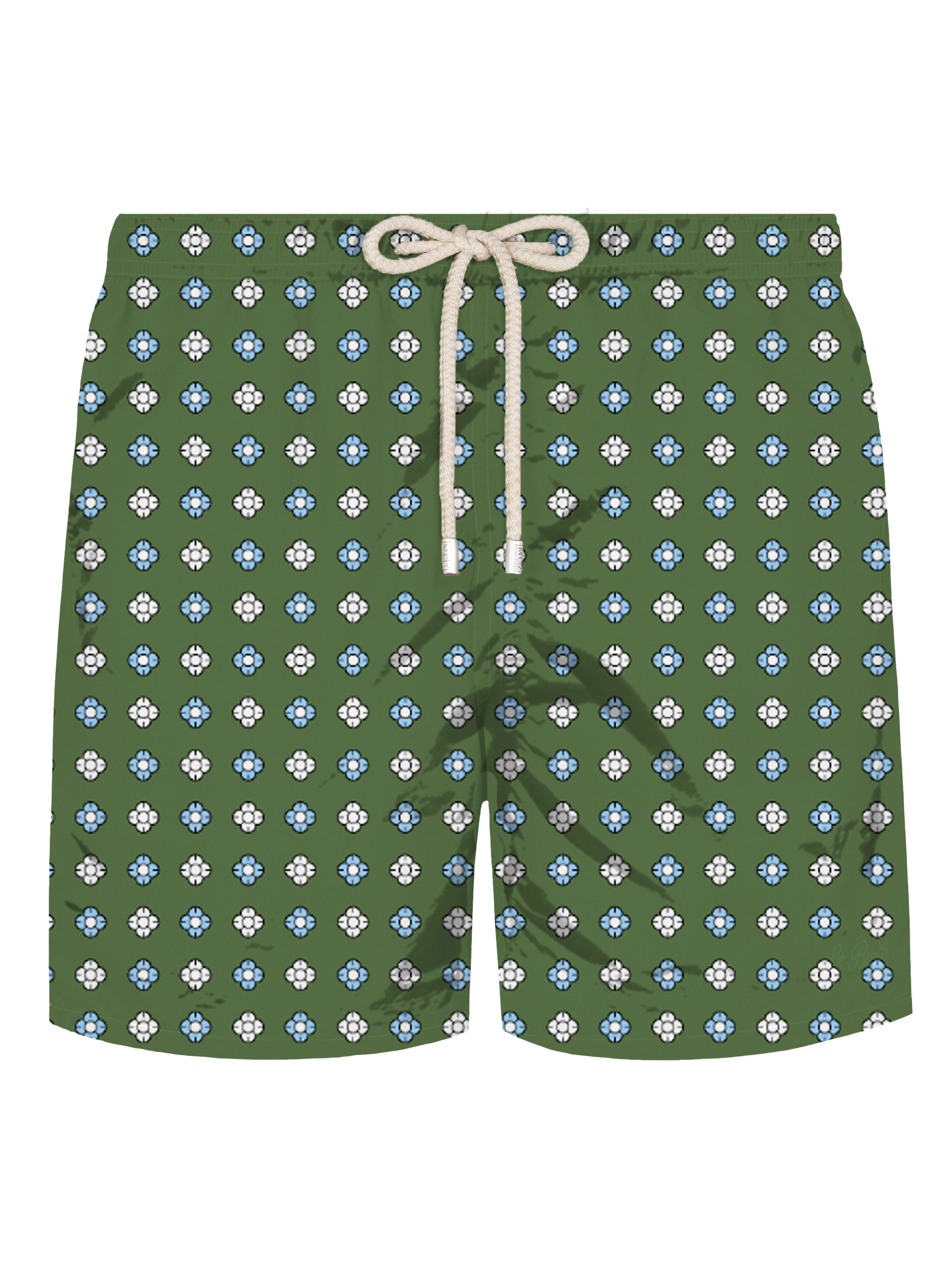 Comfort Light stretch swim shorts with tie print - MC2 Saint Barth