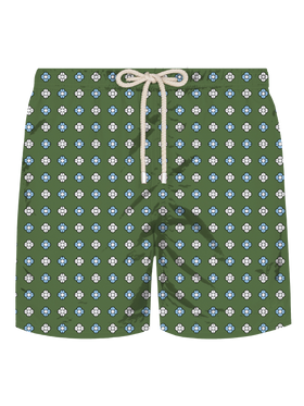 Comfort Light stretch swim shorts with tie print - MC2 Saint Barth