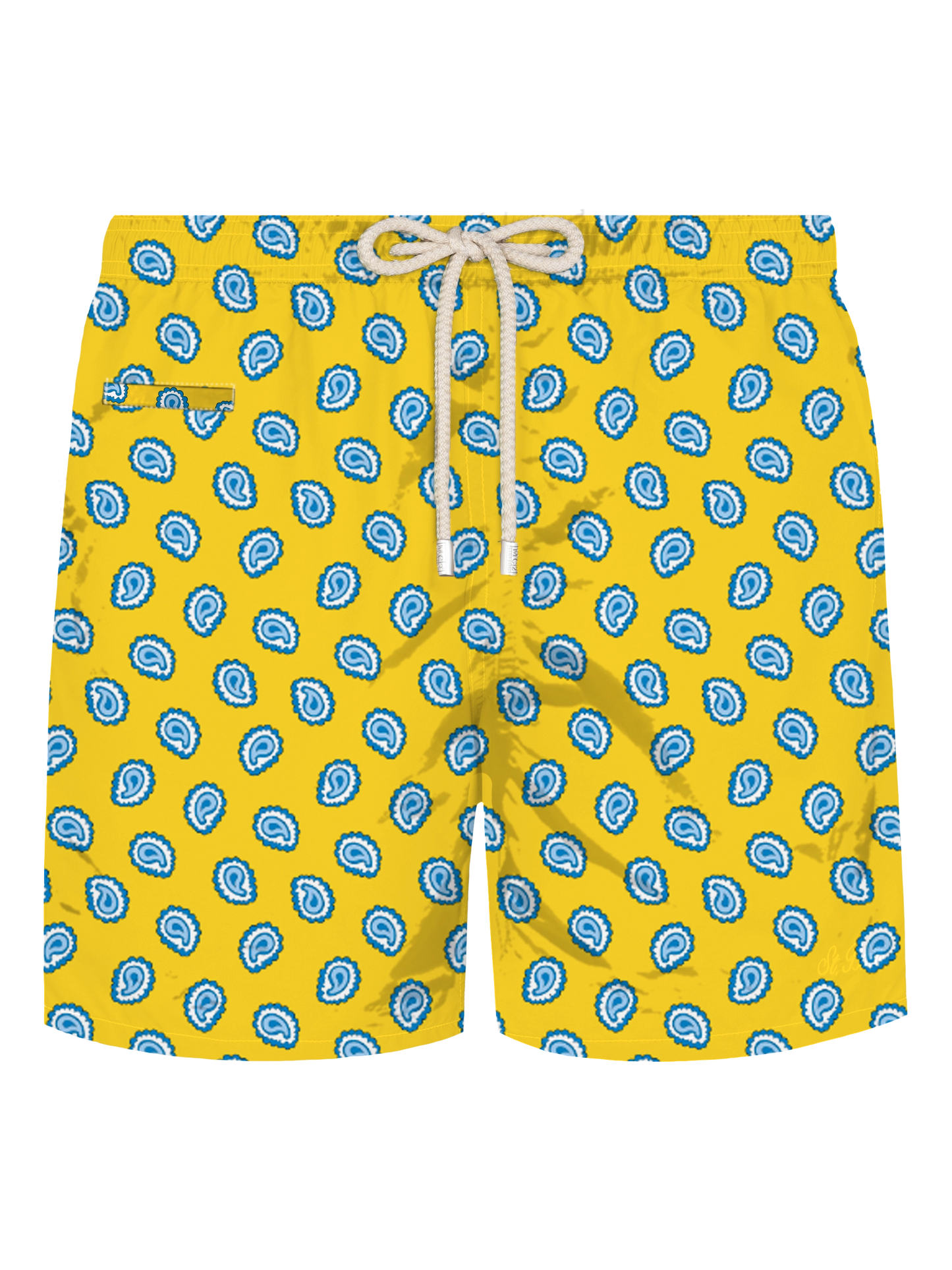 Lighting swim shorts with paisley tie print