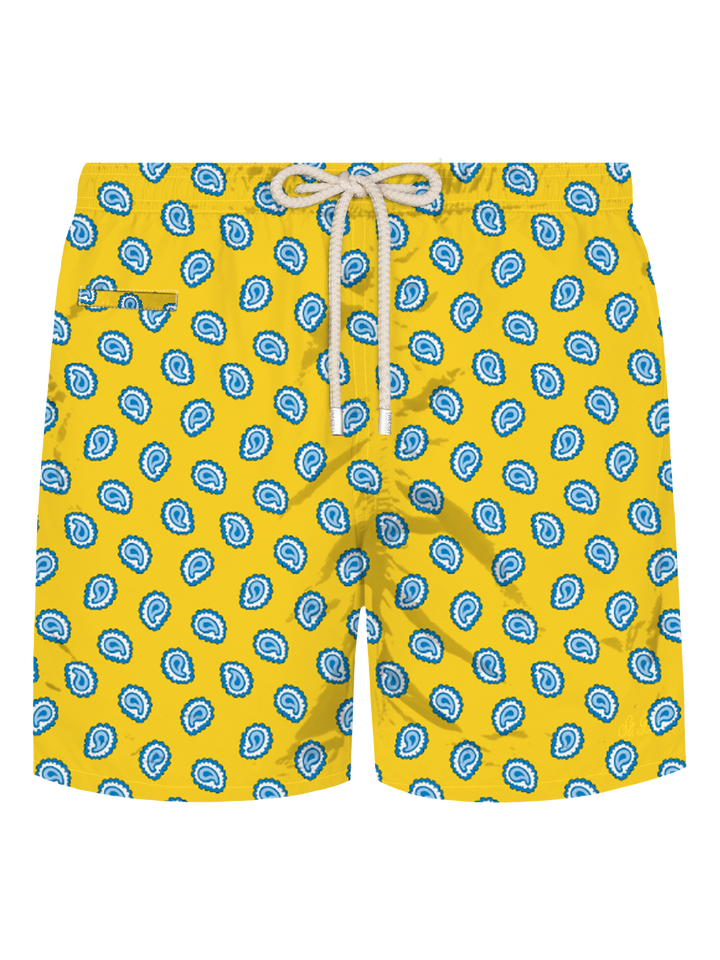 Lighting swim shorts with paisley tie print