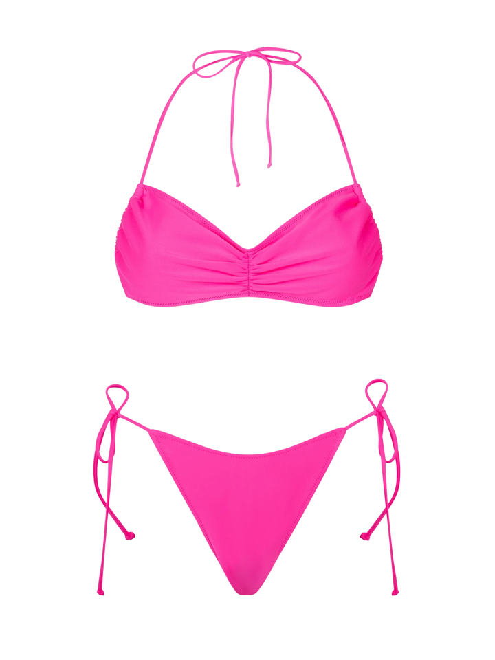 Woman fuchsia bandeau bikini - MC2 Saint Barth