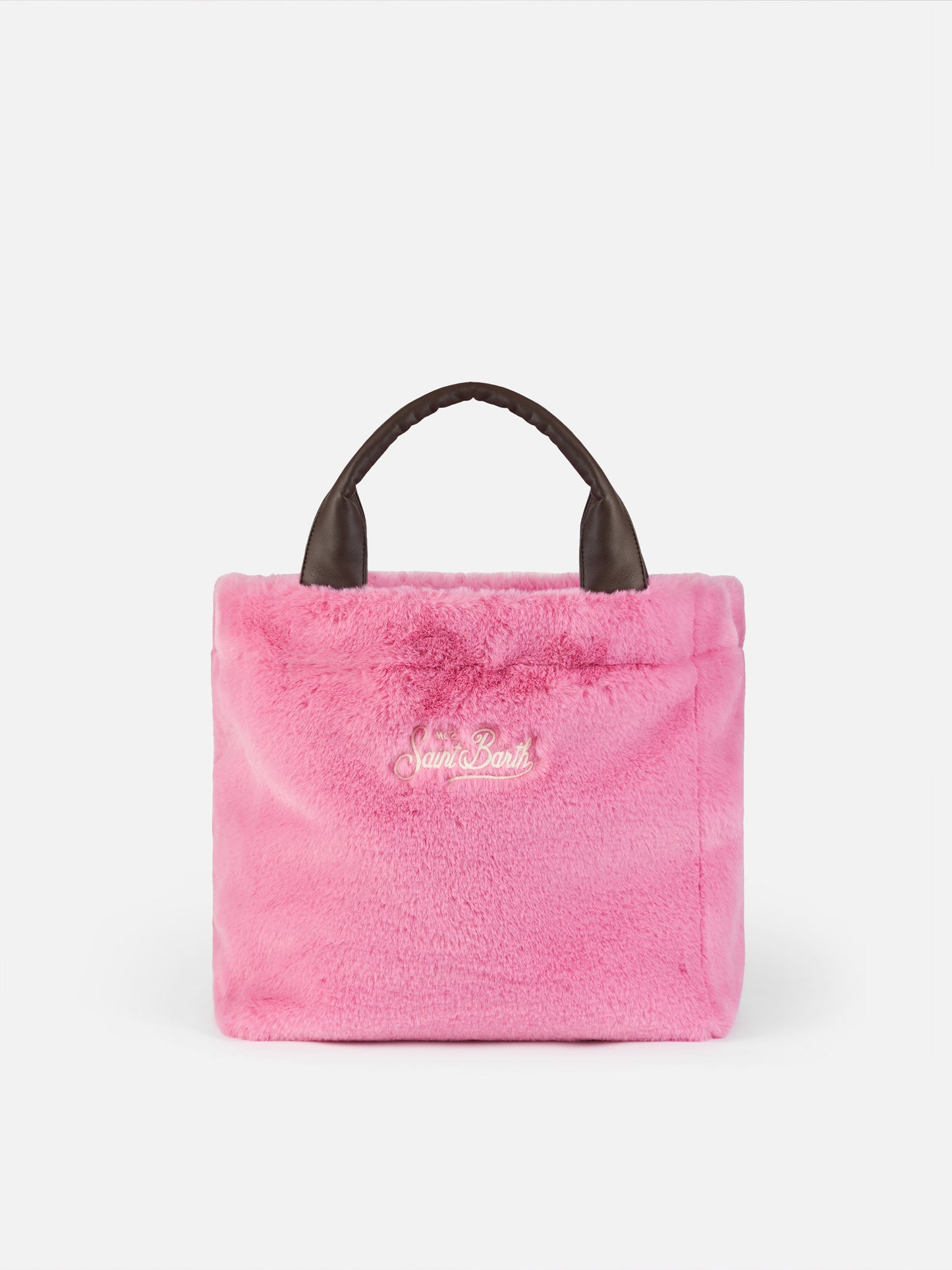 Pelzige, weiche Fuchsia-Handtasche von Colette mit Schultergurt