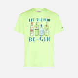 Herren-T-Shirt aus Baumwolle mit „Let the Fun Be-Gin“-Aufdruck