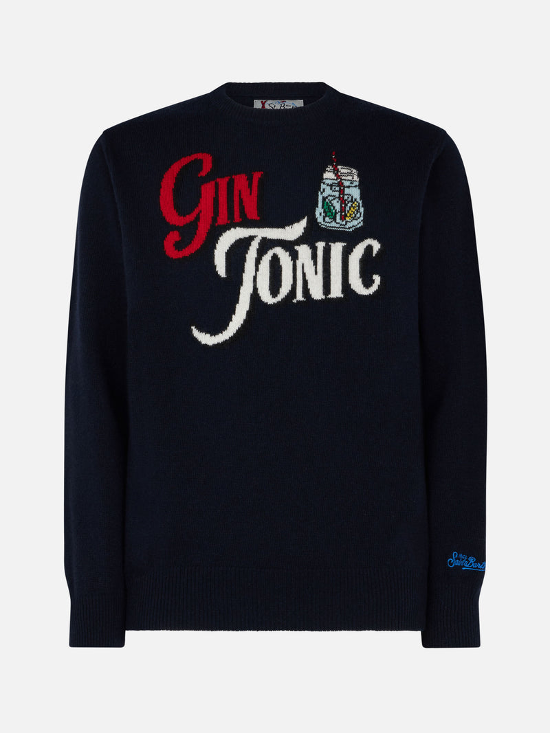 Maglia da uomo girocollo con stampa jacquard Gin Tonic