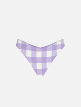 Freche Damen-Badehose mit Gingham-Print