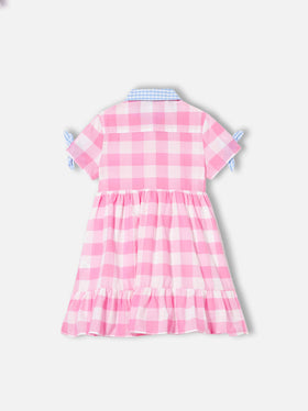 Gingham print girl dress - MC2 Saint Barth