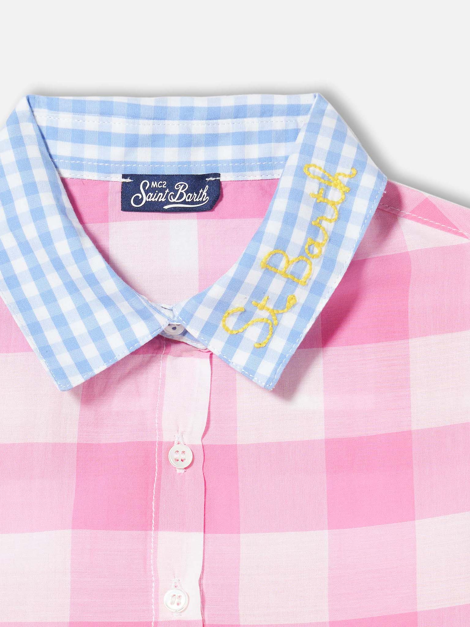 Gingham print girl dress - MC2 Saint Barth
