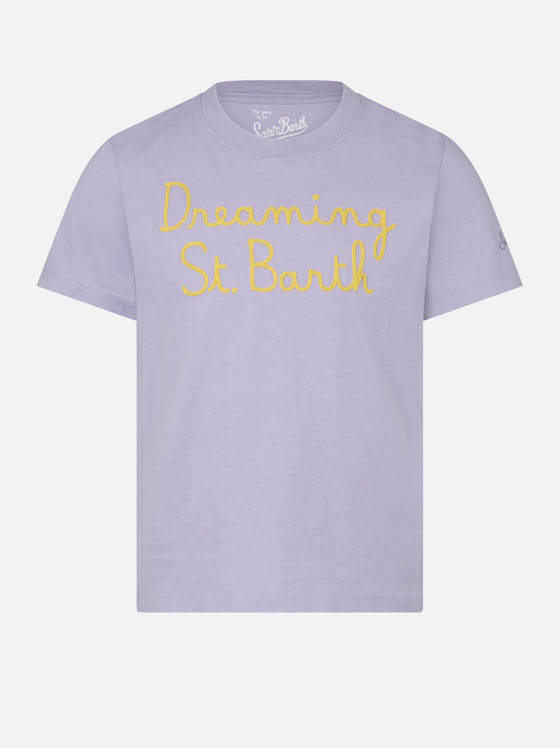 Girl t-shirt with Dreaming St. Barth embroidery