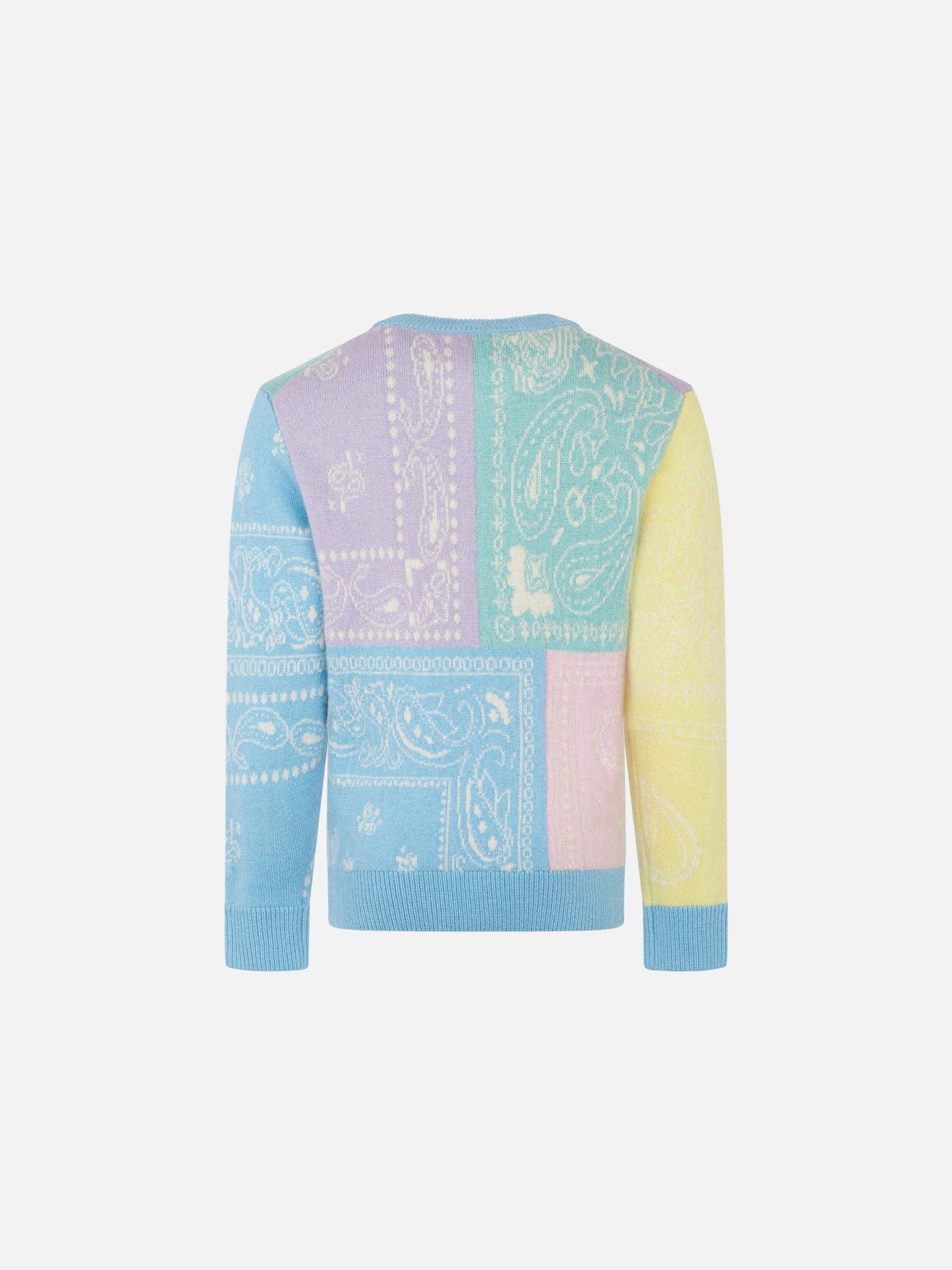 Maglione garzato da bambina stampa bandana