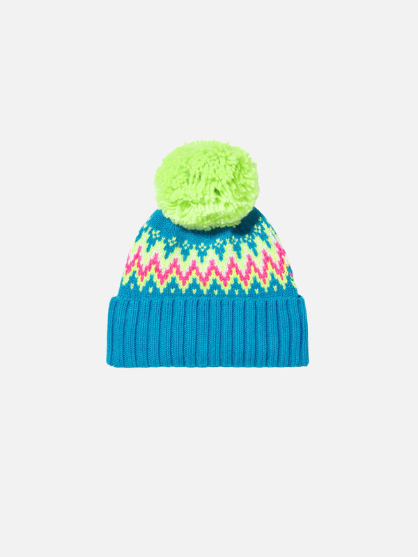 Girl beanie with pompon